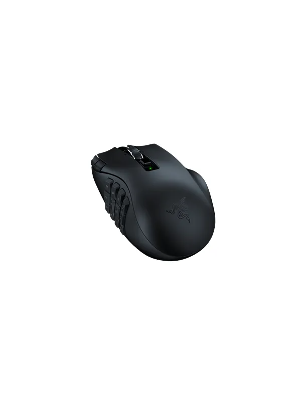 Razer Naga V2 HyperSpeed - Wireless MMO Gaming Mouse - Gaming mus - Optisk - 19 - Svart