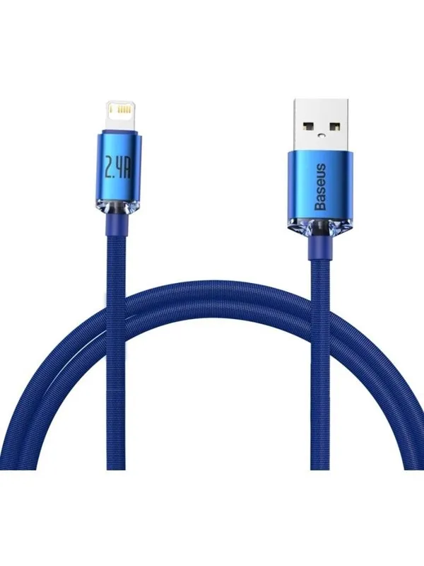 Baseus Crystal Shine cable USB to Lightning 2.4A 1.2m (blue)
