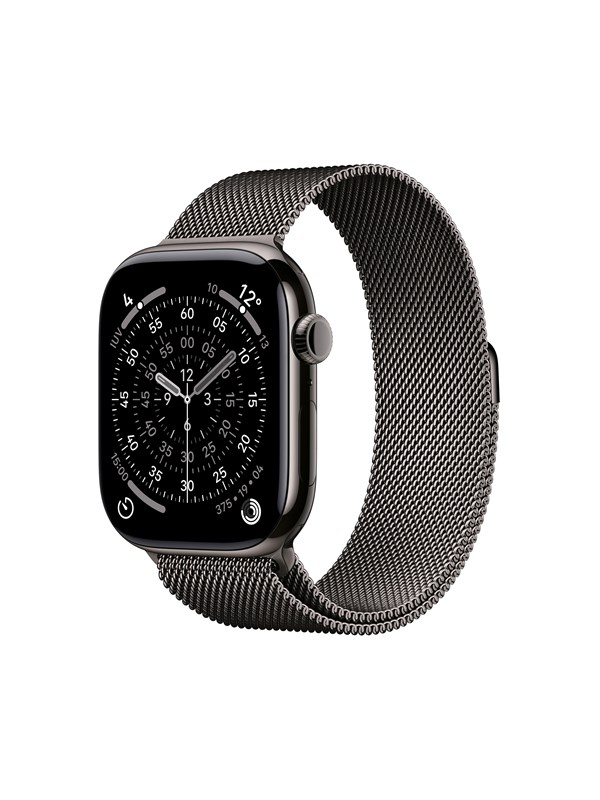 Apple Watch Series 11 GPS + Cellular 46mm Slate Titanium Case with Slate Milanese Loop - M/L