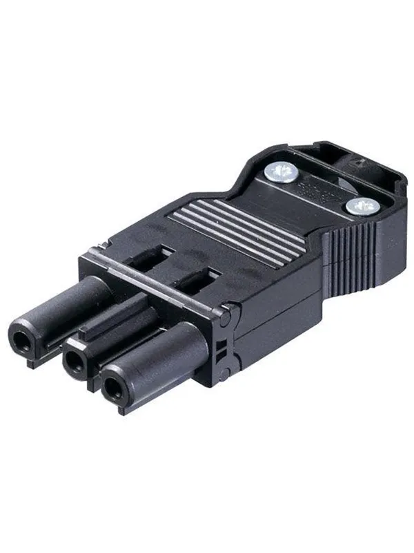 Wieland Gst18i3 plug female 3-pole 250v/20a 0.75-2.5mm2 ø=6.5-10.5mm black 92.731.3053.1