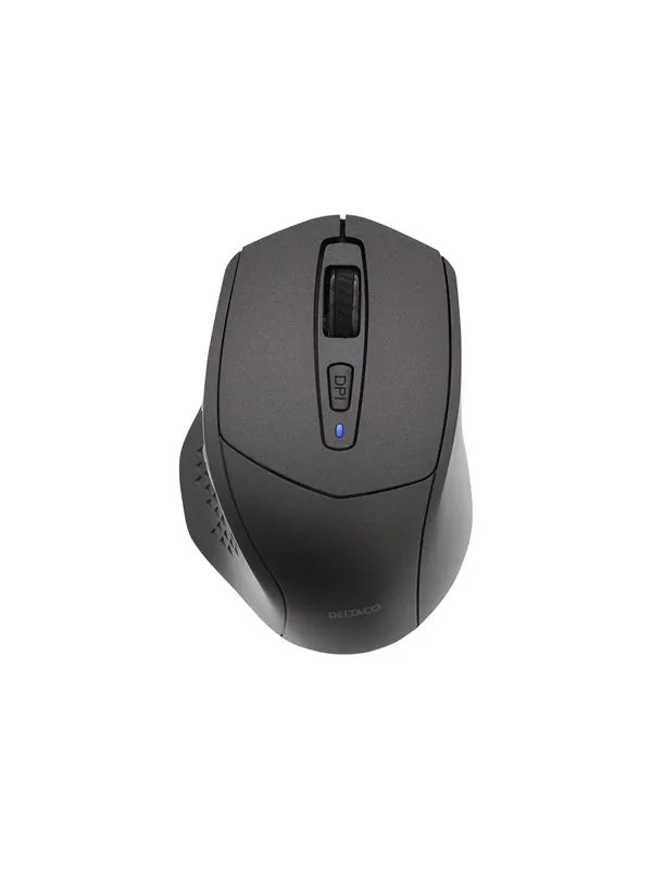 Deltaco MS-901 Wireless Silent Mouse - Mus - Optisk - 4 - Grå