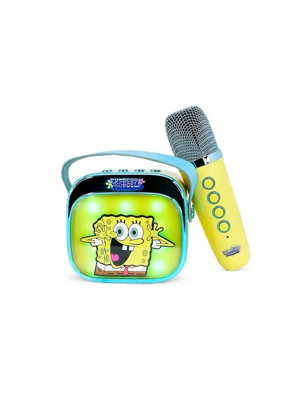 OTL Karaokehøyttaler med mikrofon Popsing LED - Svampebob Firkant tema