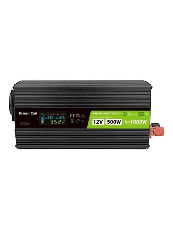 Green Cell - DC to AC power inverter - 500 Watt Strømforsyning (PSU) - 500 Watt - ATX - 80 Plus