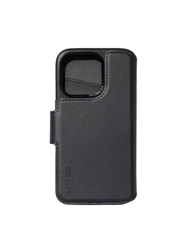 Decoded Leather Detachable Wallet for iPhone 13/14/15 Black