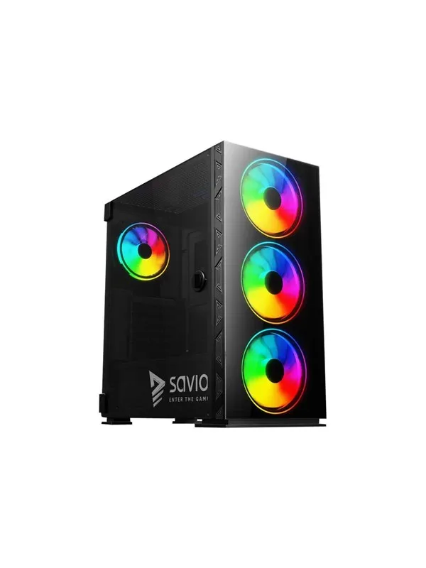 Savio Prime X1 ARGB - MDT - extended ATX - Kabinett - Tower - Svart