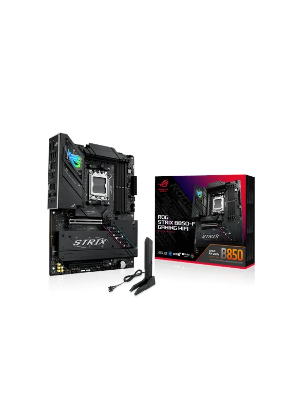 ASUS ROG STRIX B850-F GAMING WIFI Hovedkort - AMD B850 - AMD AM5 socket - DDR5 RAM - ATX