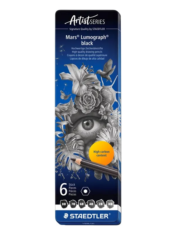 Staedtler Pencil Lumograph black x6 100% PEFC