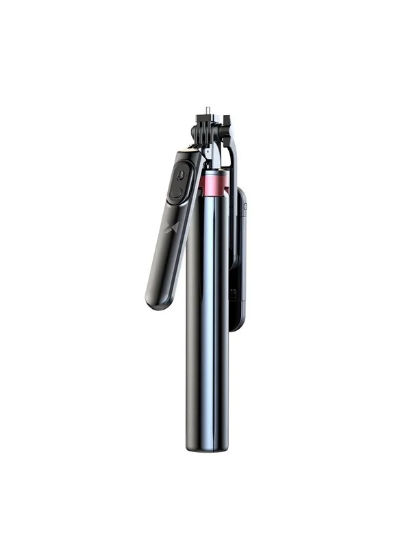 Wozinsky Selfie stick WH181D-Y1S Telescopic Tripod 1.75m Aluminum Alloy with Dual Lamp and Phone Holder - Black