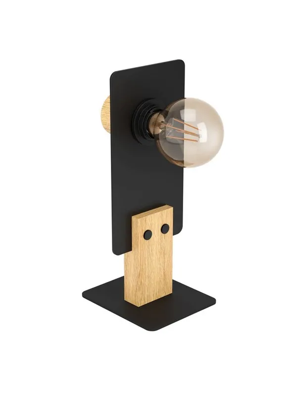 EGLO BRAMERTON BORD E27 SVART/TRE FSC