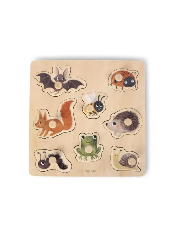 Filibabba Wooden silhouette puzzle - Forest friends