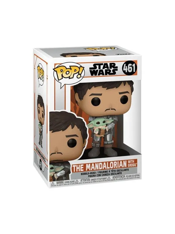 Funko! - Funko POP Vinyl SW Mandalorian Mando Holding C