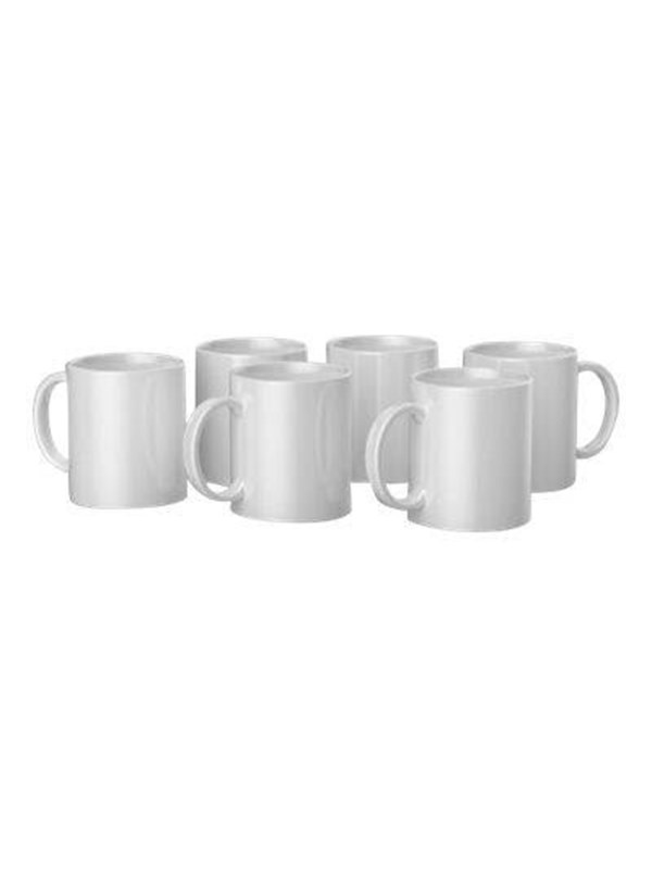 Cricut - unfinished mug - white - ceramic (pack of 6)