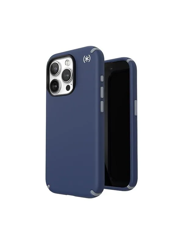 Speck Presidio2 Pro Magsafe - iPhone 15 Pro Case - Coastal Blue / Dust Gray / White