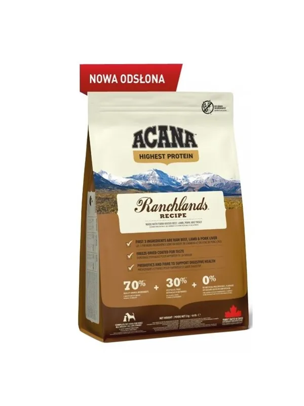 Acana Highest Protein Ranchlands - dry dog food - 2kg