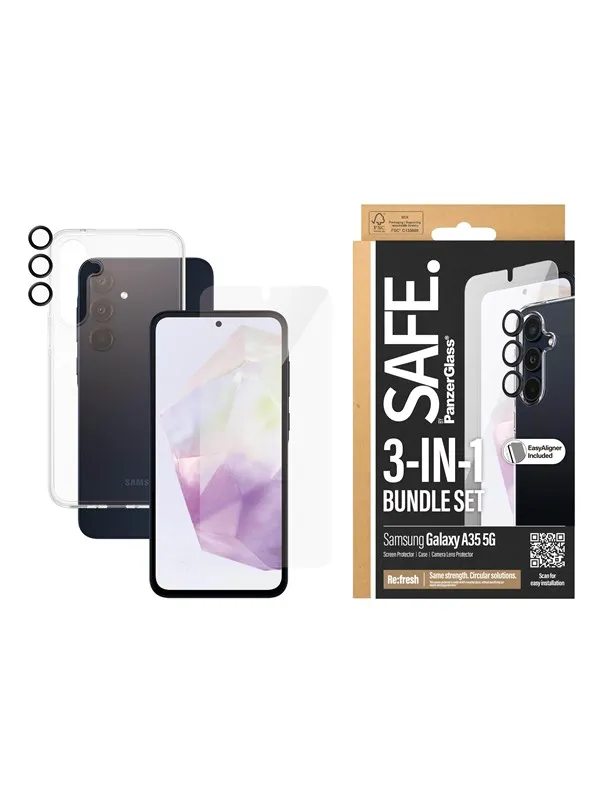 SAFE by PanzerGlass 3-in-1 Protection Pack Samsung Galaxy A35 5G
