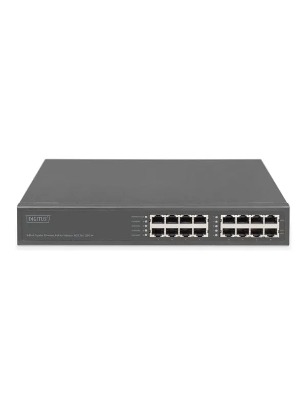 DIGITUS - PoE injector - 8-port Gigabit Ethernet 802.3bt - 250 Watt