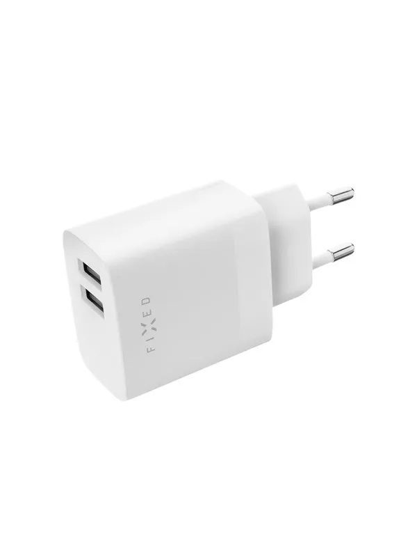 FIXED Home Charger 2xUSB-A 17W White