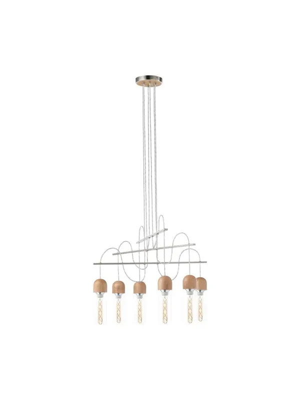 EGLO ZACHARO 1 LYSEKRONE 6X360LM EIK/KLAR