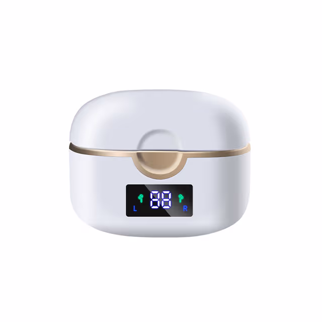Øreplugger, trådløse Bluetooth 5.0 Double Dynamic Hvit