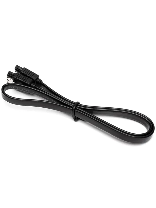 DUTZO SATA kabel - Svart - 0.5 m - rett tilkobling