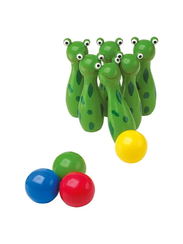 Small Foot - Wooden Frog Bowling Throwing Game 10