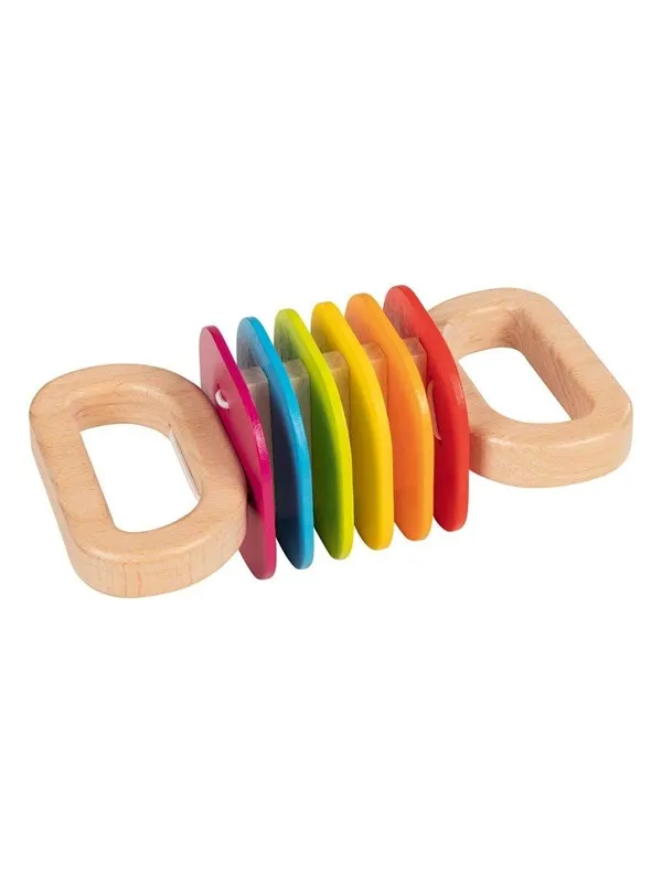 Goki Wooden Rainbow Rattle