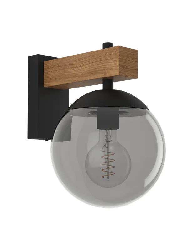 EGLO BUFALATA wall lamp black/brown