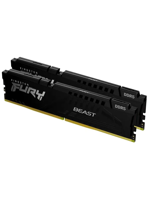 Kingston FURY Beast DDR5-5600 - 128GB - CL36 - Dual Channel (2 pcs) - AMD EXPO & Intel XMP - Svart