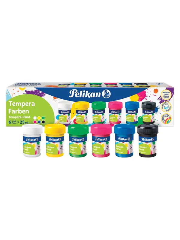 Pelikan Tempera maling 25ml 6 farger