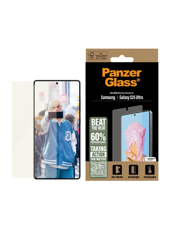 PanzerGlass All-in-One Screen Protector Samsung Galaxy S25 Ultra | Ultra Wide Fit