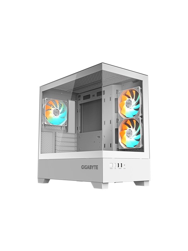 GIGABYTE C201 PANORAMIC ICE - Kabinett - Tower - Svart
