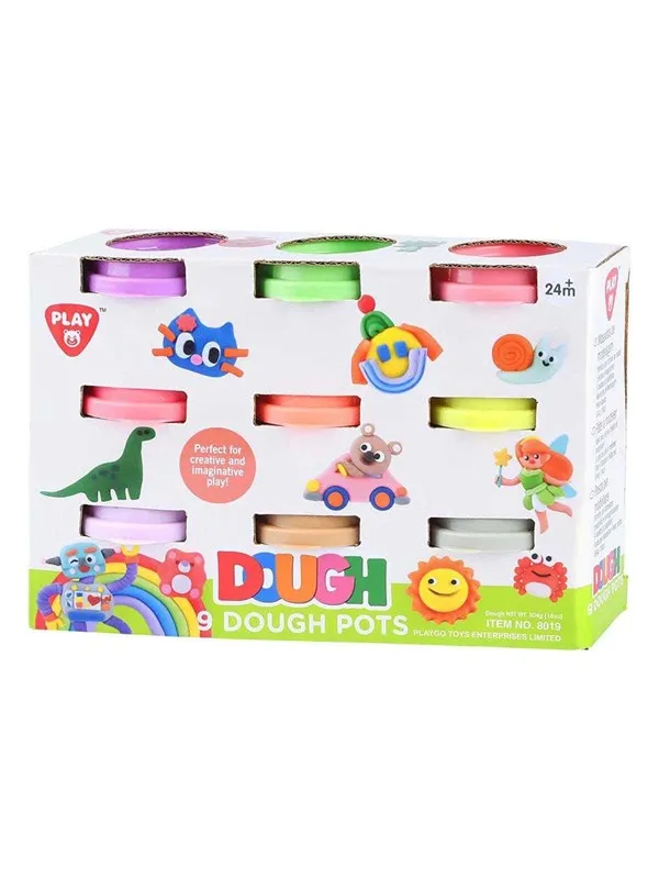 Playgo Clay Set 9 Neon Colors - 9x56gram