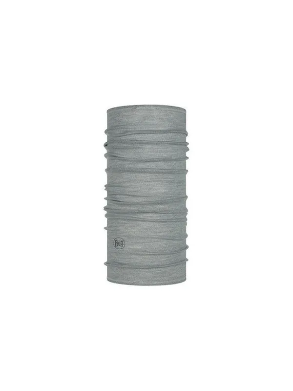 Buff Lightweight Merino tube scarf light grey