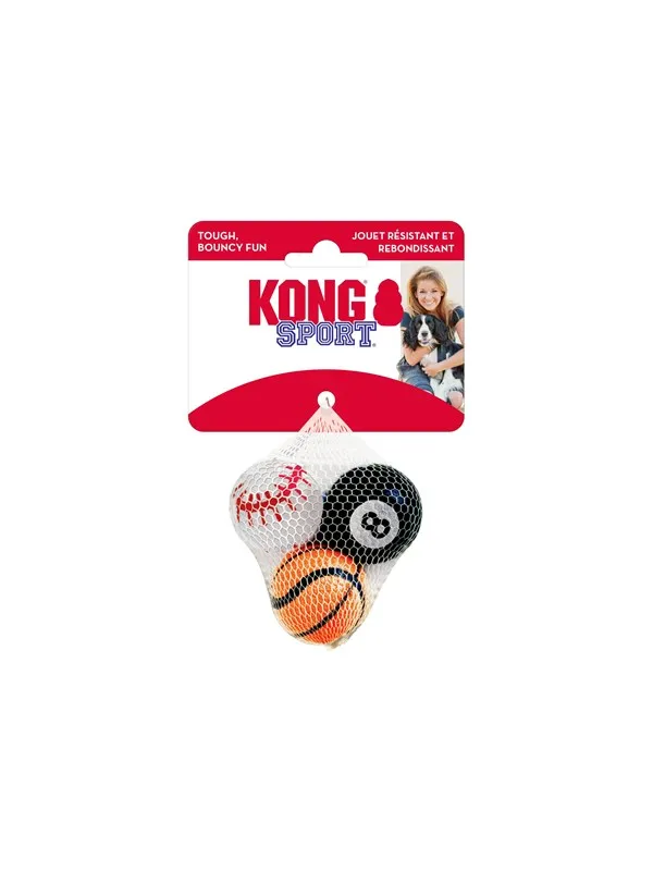 KONG Dog Toy Sport Balls XSmall 4cm Assorted Colors (3-Pack)