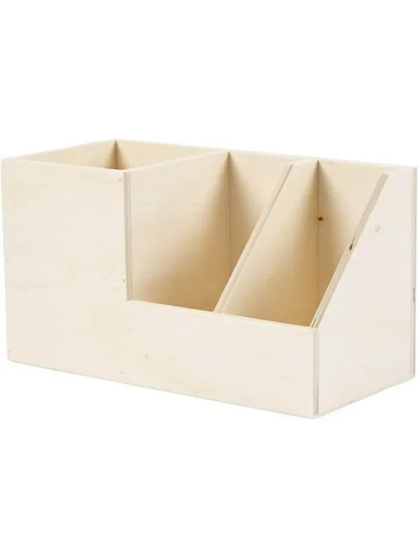 Creativ Company - Wooden Pencil Box 3 Compartments