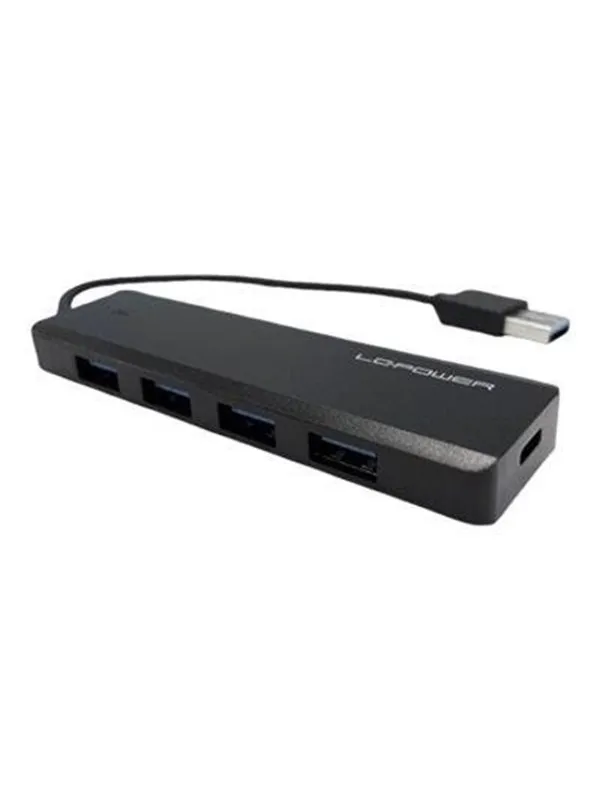 LC Power LC-HUB-U3-4-V2 - hub - 5 ports USB-hub - 5 porter - Svart