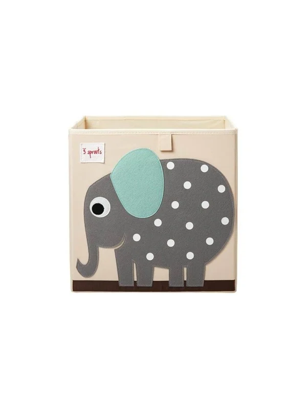 3 Sprouts Storage Box - Gray Elephant