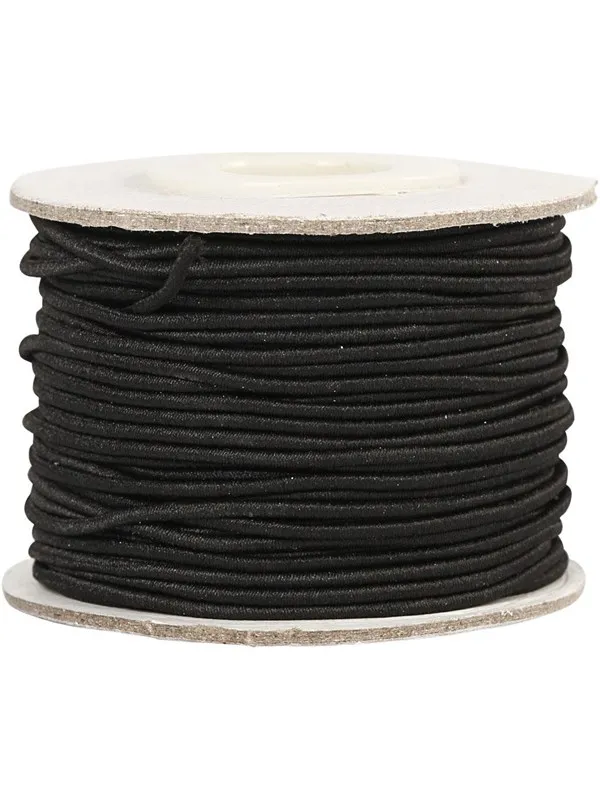 Creativ Company Elastic Thickness 1mm Black 25m