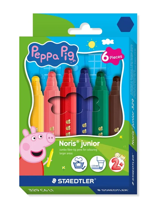 Staedtler Peppa Pig feltâtip pens 6 assorted