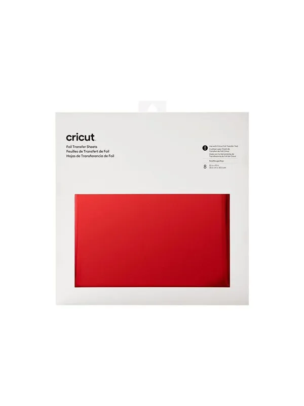 Cricut - foil transfer sheet - 30.5 x 30.5 cm - 8 sheets - red
