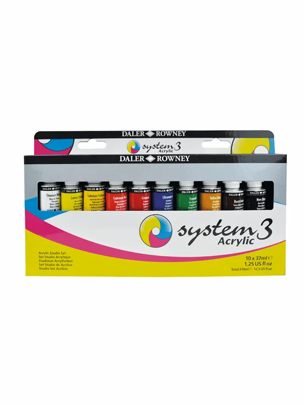 Daler-Rowney System3 Acrylic Studio Set 10x37 ml