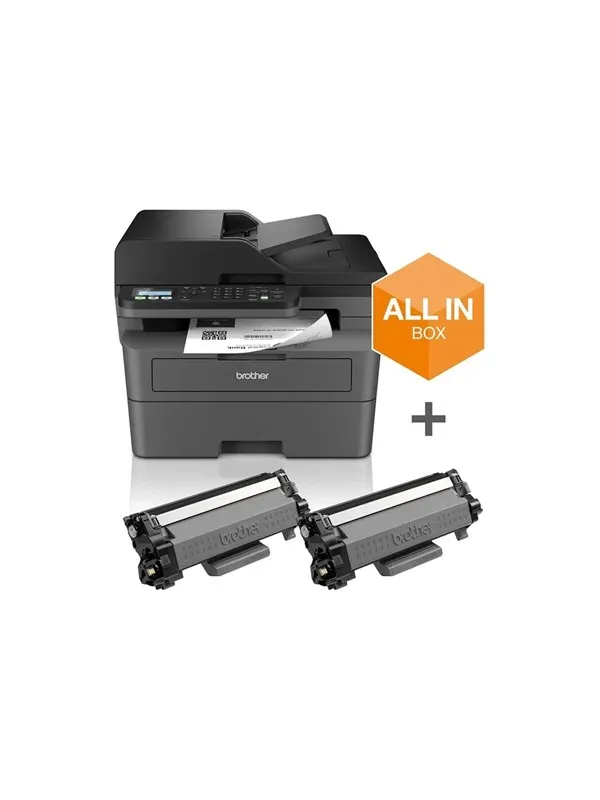 Brother MFC-L2827DWXL - multifunction printer - B/W Multifunksjon - Sort/hvit - Laser