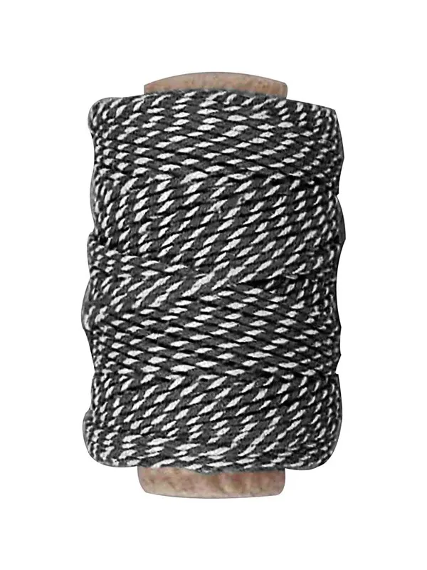Creativ Company Cotton cord Black/White 50m