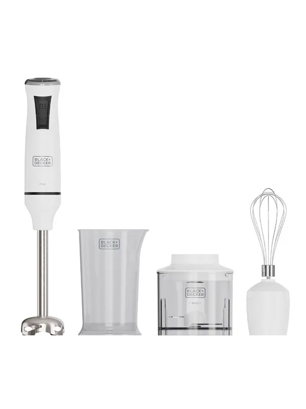 Black & Decker Stavmikser Hand Blender 750W White Accessories - 750 W