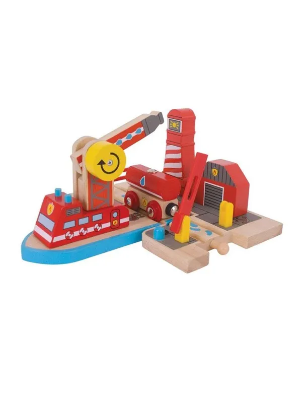Bigjigs Wooden Rails - Fire Station