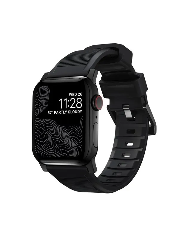 Nomad - Rugged Band - 40mm/38mm | Black Hardware | FKM | V2