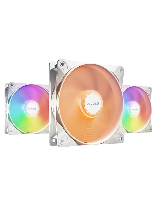 be quiet! LIGHT WINGS LX White High Speed (3-pack) - Kabinettvifte - 120mm - Svart - 31 dBA
