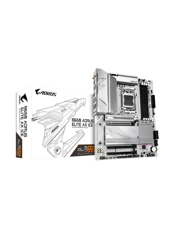 GIGABYTE B650 AORUS ELITE AX ICE Hovedkort - AMD B650 - AMD AM5 socket - DDR5 RAM - ATX