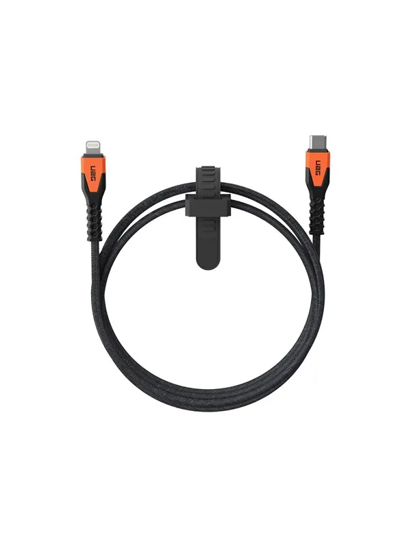 UAG Rugged Kevlar Cable USB-C - Lightning 1.5m black/orange BULK