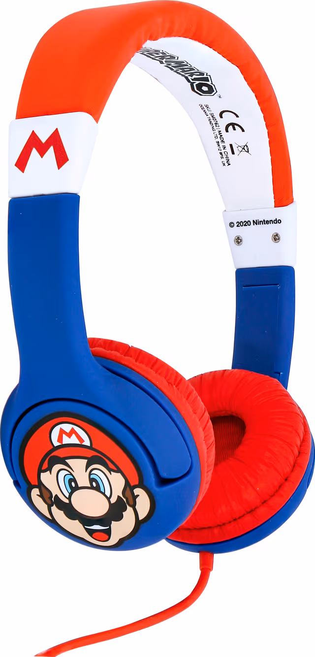 OTL Super Mario - Barnehodetelefoner - Volumbegrenset 85dB max